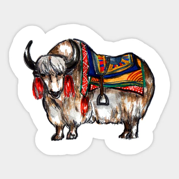 Tibetan yak Sticker by KaylaPhan